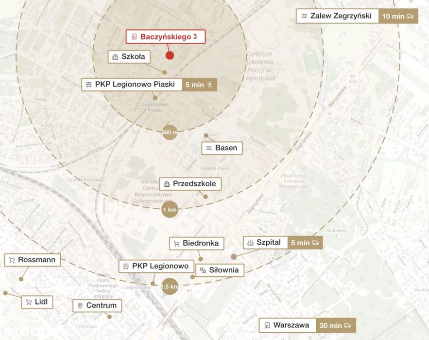 Bezczynszowe 3-pok. mieszkanie z loggią 300m od PKP Legionowo Piaski