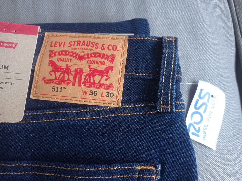 Oryginalne spodnie jeansowe Levis 511 Slim Stretch 36/30 TANIO