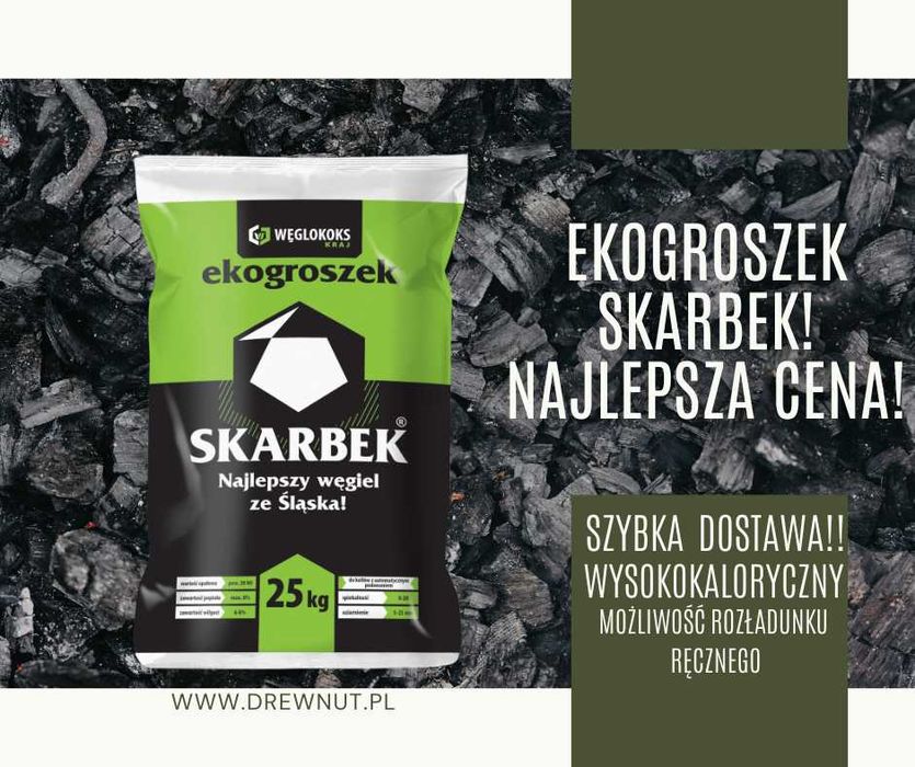 SKARBEK Oryginalny groszek Węgiel Węglokoks