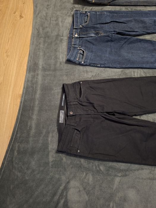 5 szt. Spodnie męskie 32/32 L/32 jeansy, czarne, C&A