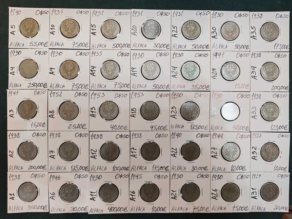 Moedas de 50 Centavos