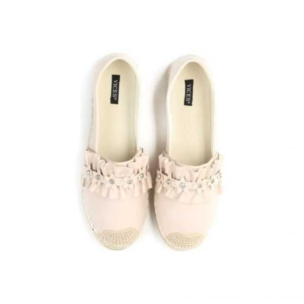 Beżowe Damskie Espadryle Queen 37