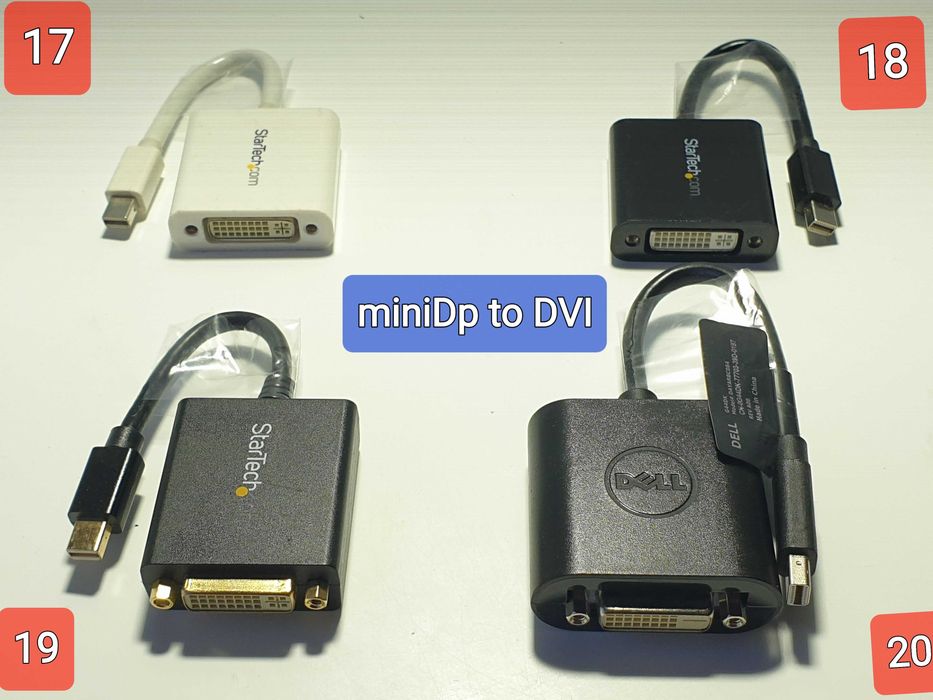 адаптер Mini DisplayPort Thunderbolt HDMI/VGA/DVI/DisplayPort/1-32ШТ