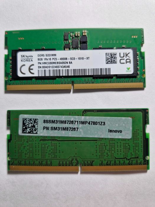 Оперативная память SK hynix 8 GB SO-DIMM DDR5 4800 MHz