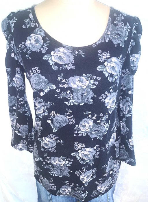 Bawełniana bluzka w róże rozm 44/46 Kappahl