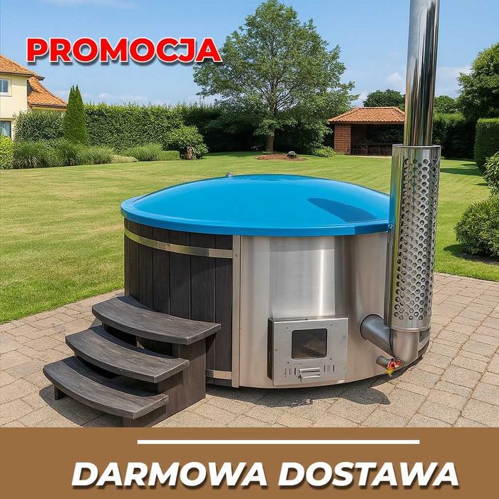 Balia ogrodowa z jacuzzi | Hydromasaż | Piec | Transport gratis