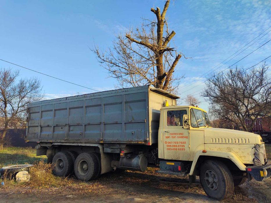 КРАЗ Хозяйский, кузов 7 м, под 40  кубов, борт - тент- самосвал,!