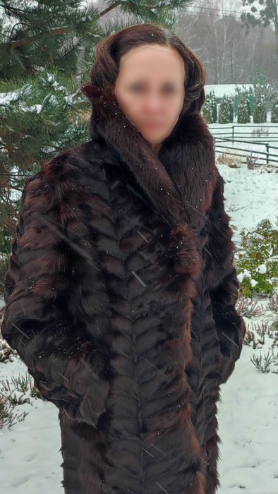 Futro damskie długie naturalne