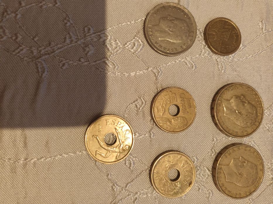 Moedas Espana 5/25/100 pesetas