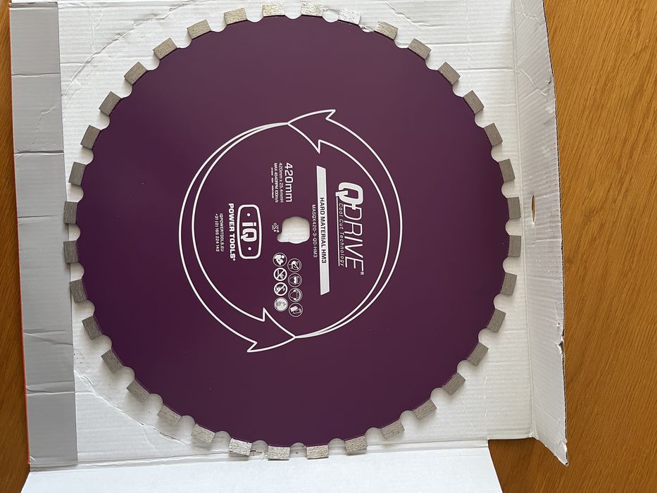 Tarcza diamentowa IQ POWER TOOLS Q-DRIVE HM3 420 mm, fioletowa