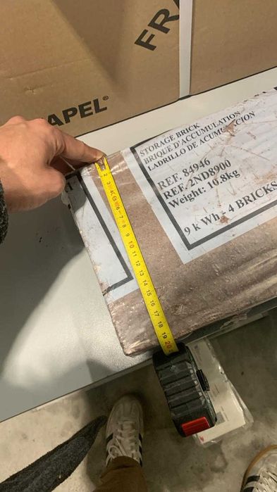 Tijolos de acumulação térmica para acumuladores elétricos