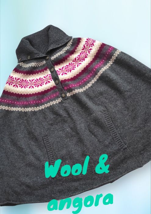 Ponczo wool & angora