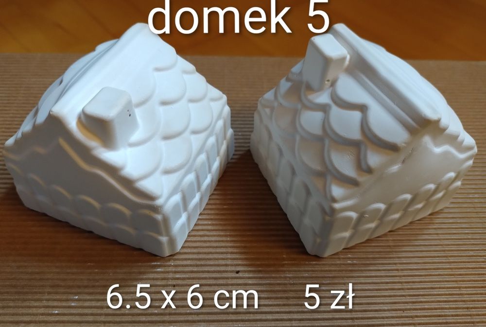 Gipsowe domki do malowania 10 sztuk