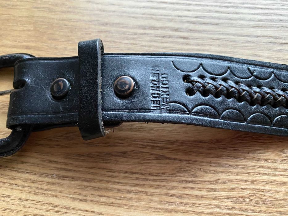 Pasek skorzany z plecionka Made in USA