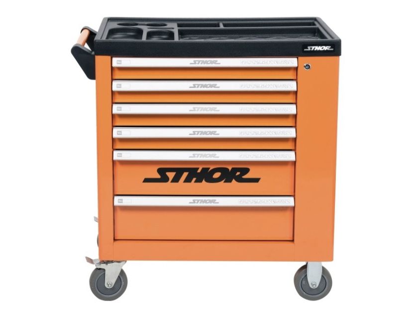 Шафа для майстернь STHOR з 6 шуфлядами та інструментами 174 елементи