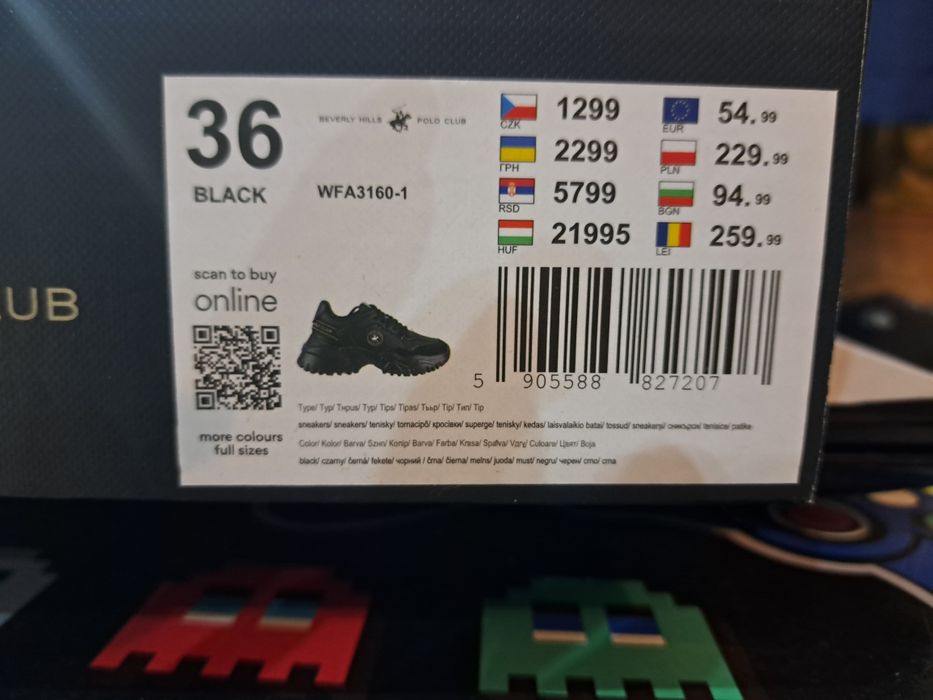 Buty czarne sneakersy Beverly Hills Polo Club nowe 36