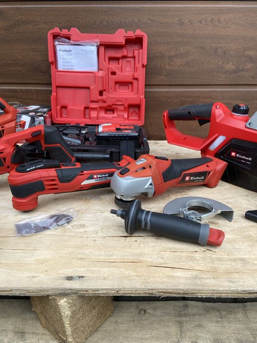 Zestaw narzedzi einhell aku 2x3ah i 2,5ah szlifierka piła wkretarka