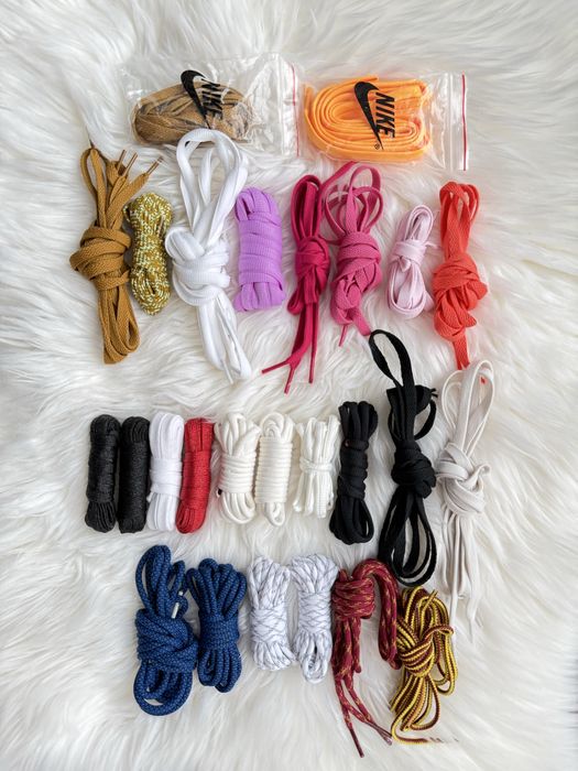 Шнурки Nike Jordan Nitive Vans New Balanse Adidad широкі білі чорні