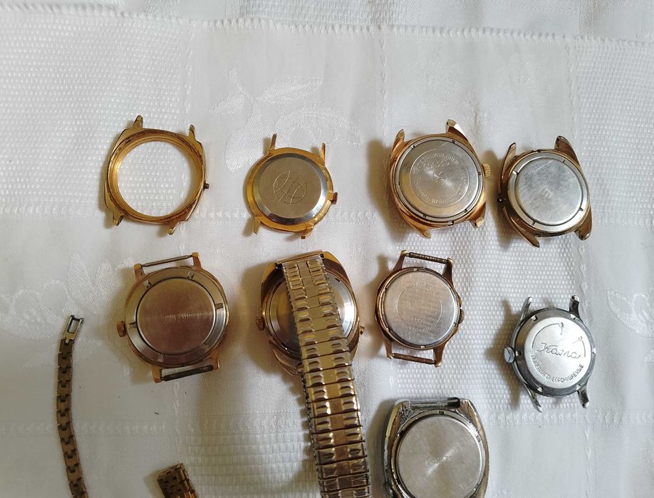 Советские позолоченные часы Восток Ракета Слава Кама Полет