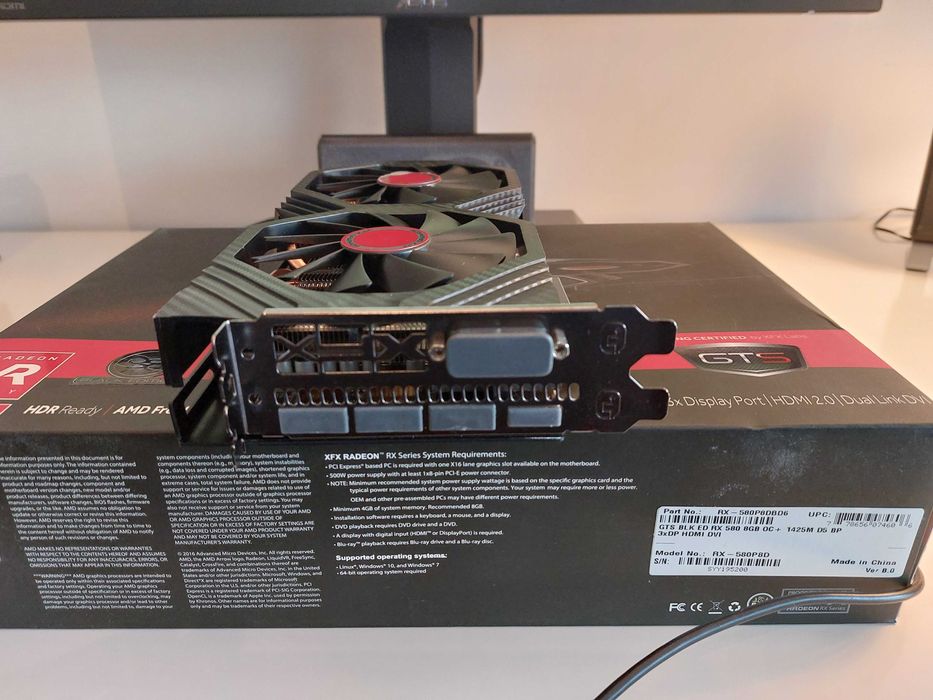 Amd XFX rx580 gts 8gb black edition xxx