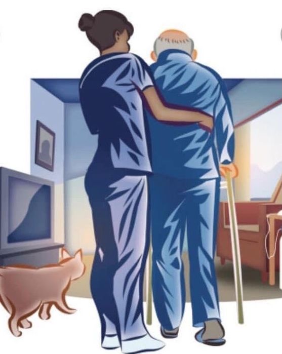 Cuidadora de utentes dependentes