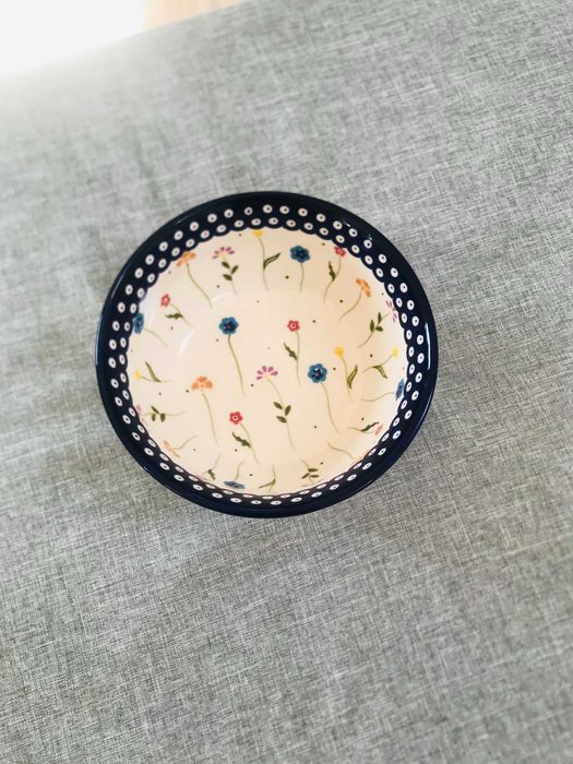 Miska salaterka w kwiatuszki Ceramika Bolesławiec