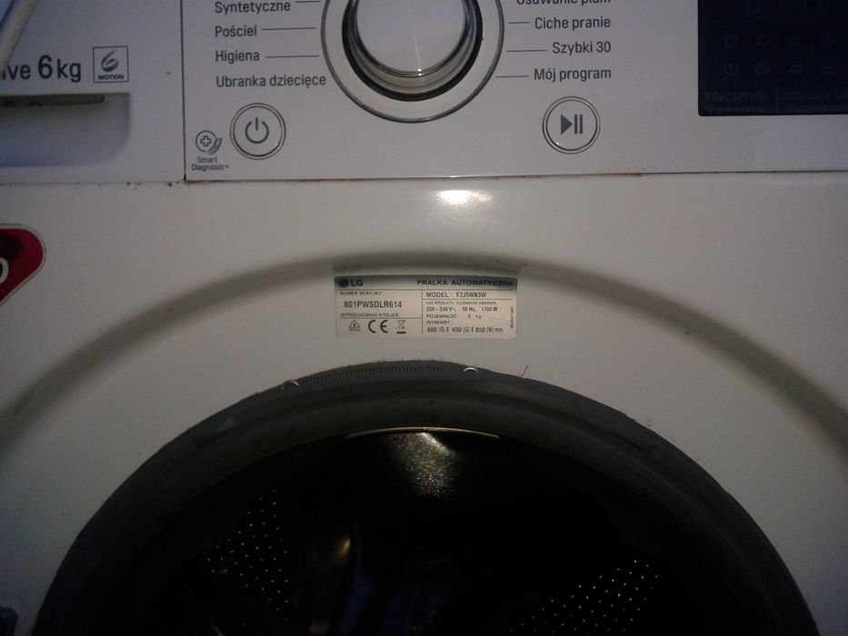 LG pralka 6kg ładowności