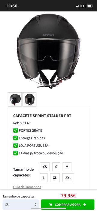 Capacete sprint Novo
