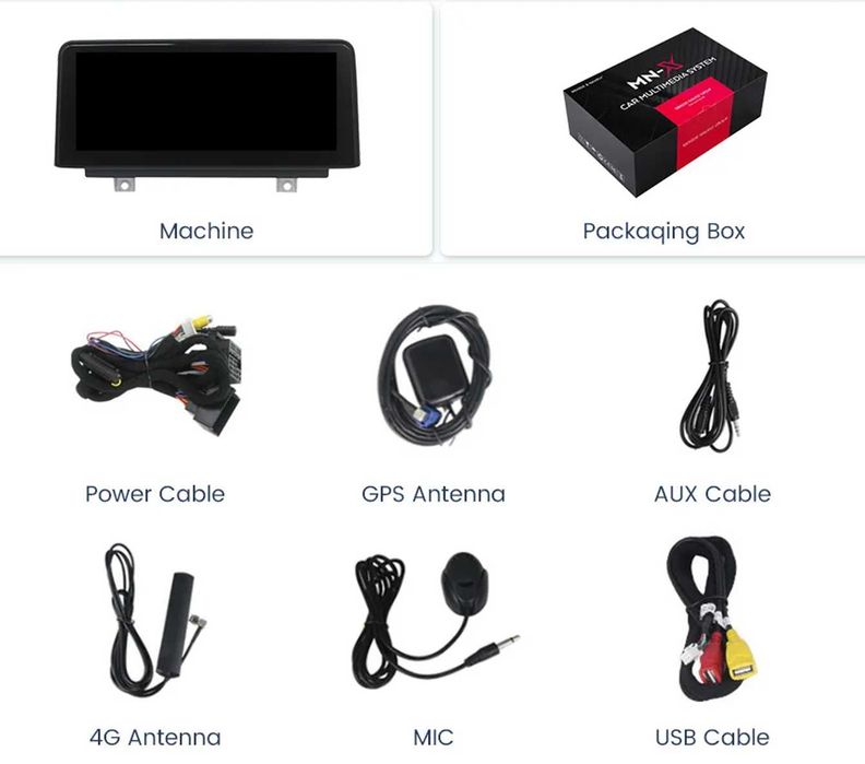 Autorrádio Android 14 BMW Série 3/4 F30 F31 F32 F36 — 10,25" CarPlay Android Auto