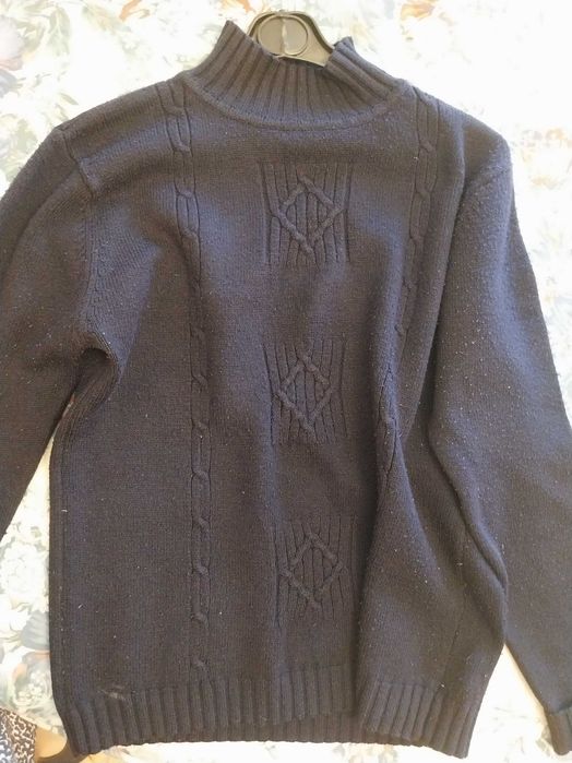 Camisola Azul, de lã, Feng, tamanho L /40