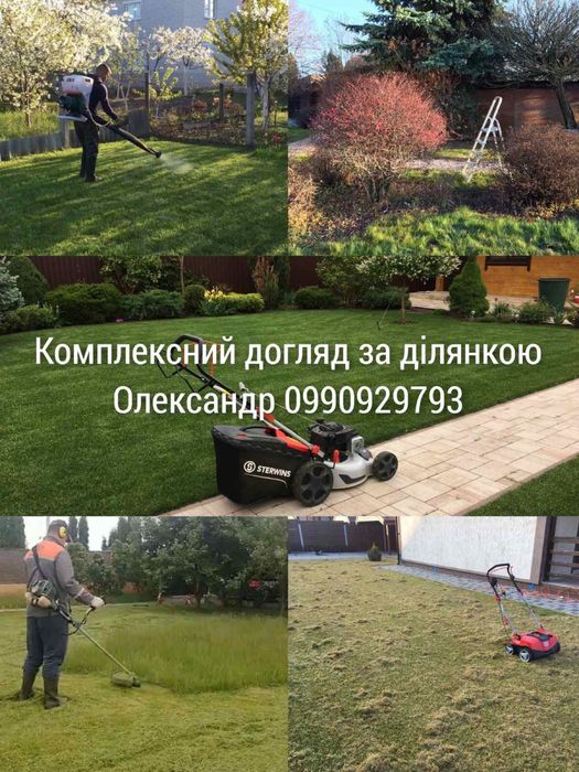 Покос газону та трави, спилювання дерев, послуги садівника!