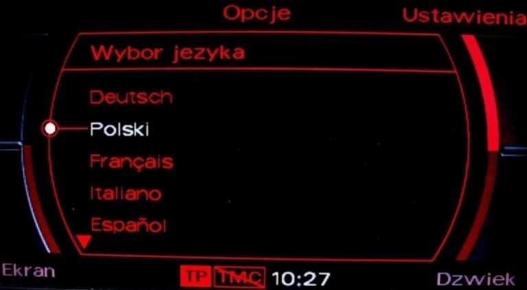 Radio Audi A6 C6 Bootloader Język Polski MMI 2G 3G MIB1 MIB2 HNav BNav Mapy nawigacji Wgranie polskiego map lektora Audi A4 A5 A6 A7 Q5 Q7