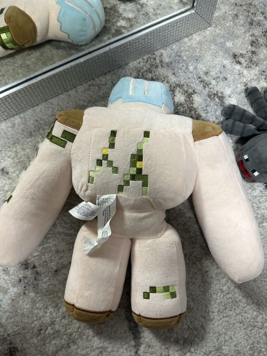 Голем майнкрафт та павук  мягка іграшка