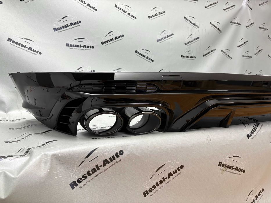 Дифузор накладка заднього бампера ауді ку5 80а 16-20 року | стиль SQ5