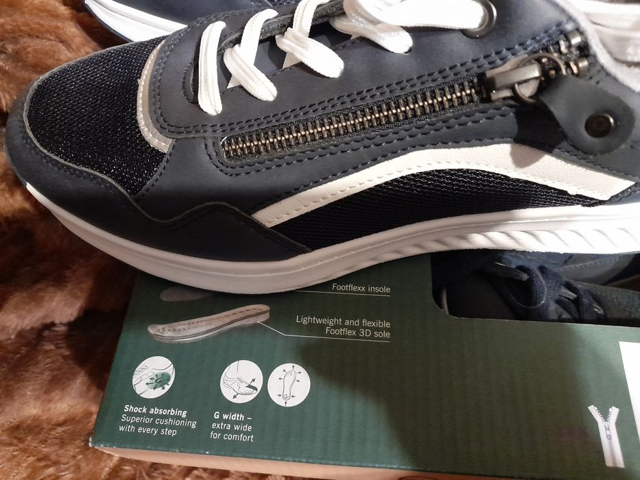 Adidasy z Wkładką Footflexx ''40''/Zamek+Sznurowanie/