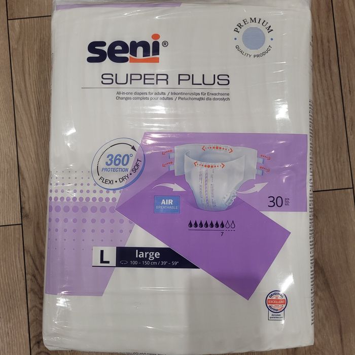 Pampersy dla dorosłych seni super plus fioletowe 30 sztuk