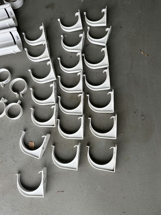 Bryza system rynny biale uchwyt denko łacznik 125mm