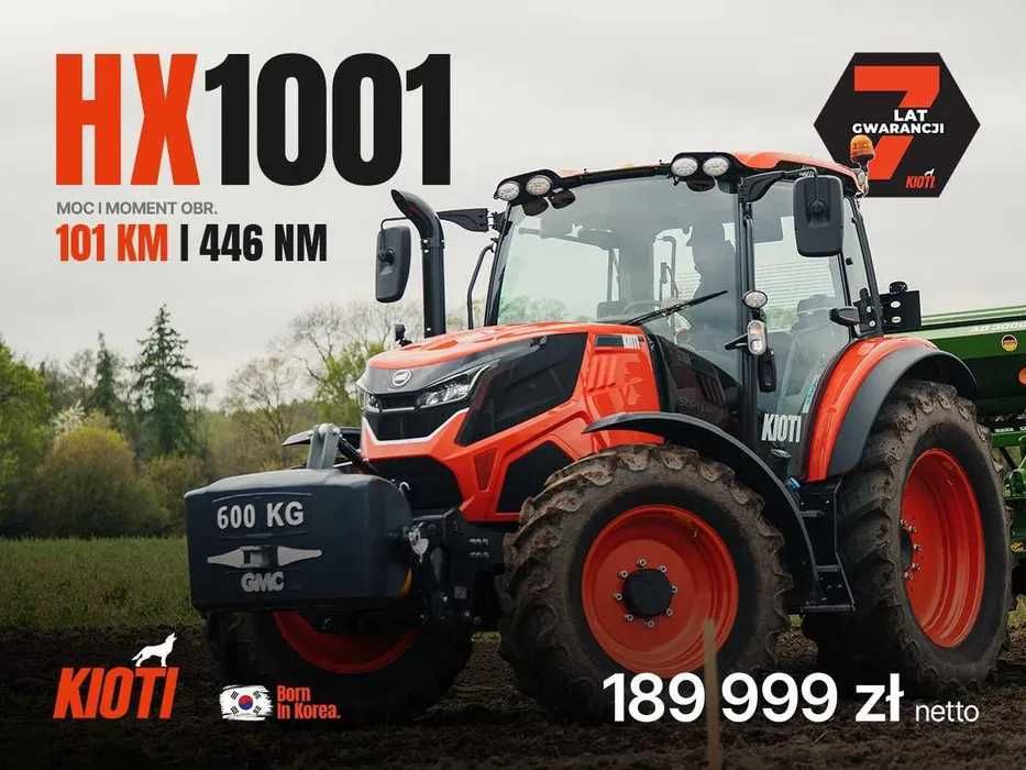 Ciągnik Kioti HX1001 4x4 110KM 7-lat gwarancji z bogatymi dodatkami