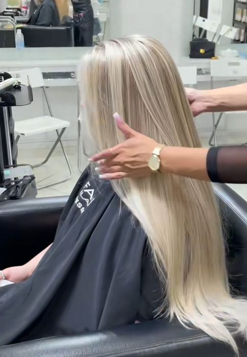 Włosy clip in zestaw 60 cm jasny blond
