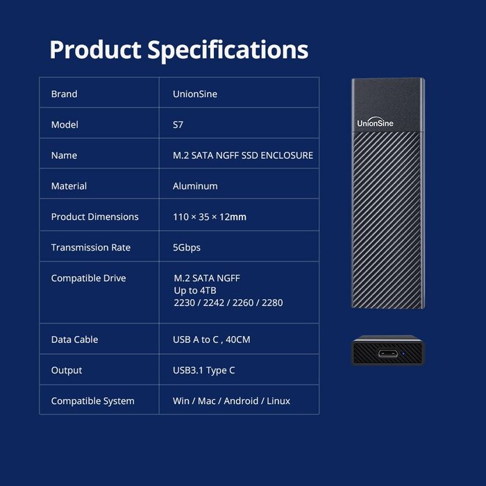 Dysk SSD Crucial MX500 500GB m.2 SATA + obudowa m.2 SATA. Nowe.