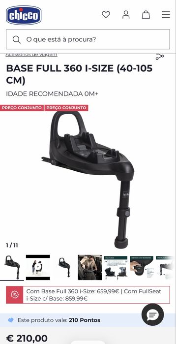 Conjunto Chicco First Seat + carrinho Bellagio + isofix
