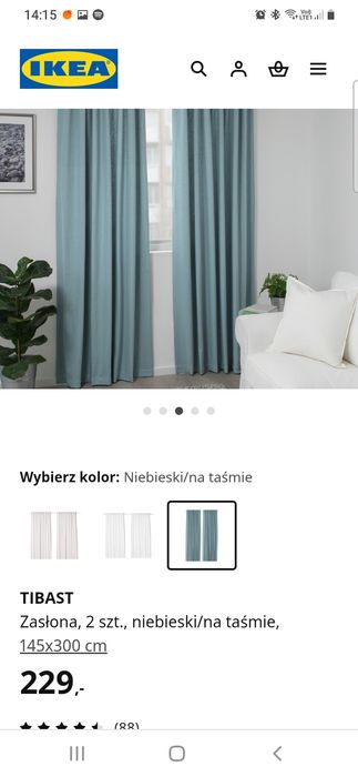 Ikea zaslony Tibast nowe 145/300