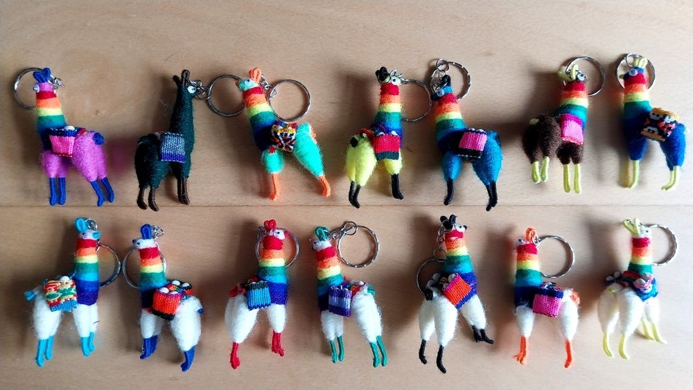 Brelok breloczek lama alpaka, Peru, handmade