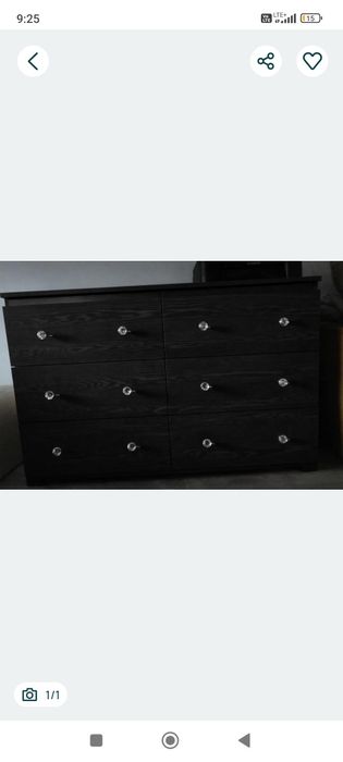 Komoda czarna złożona