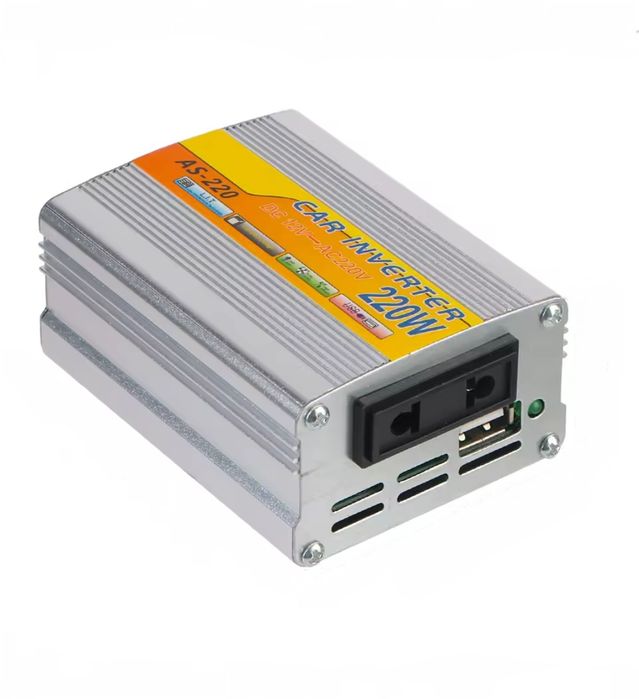 Мобильный инвертор 220W + USB 5V/DC 12V
