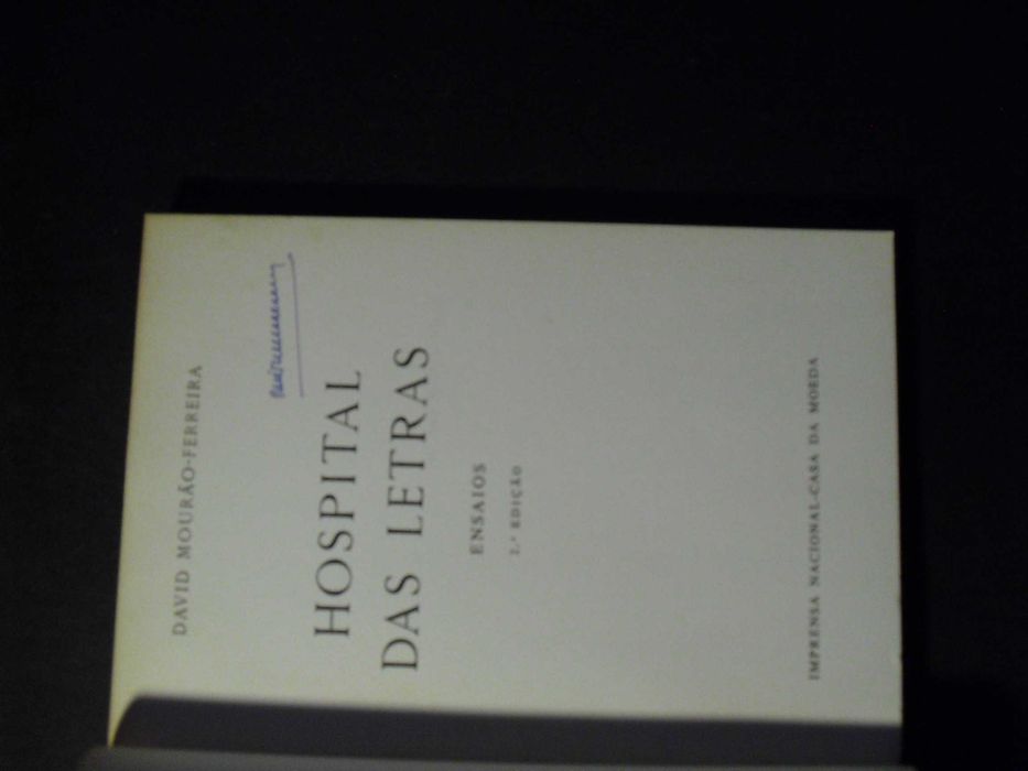 Ferreira (David Mourão);Hospital de Letras-Ensaios