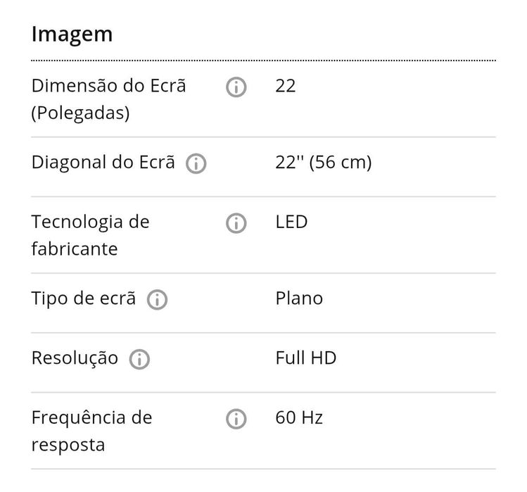 TV 22 polegadas NOVA