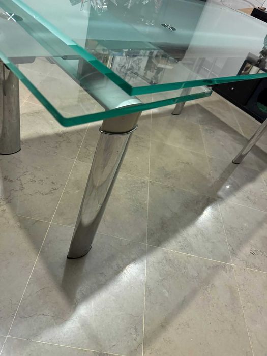 Mesa Jantar Vidro Temperado - Extensivel