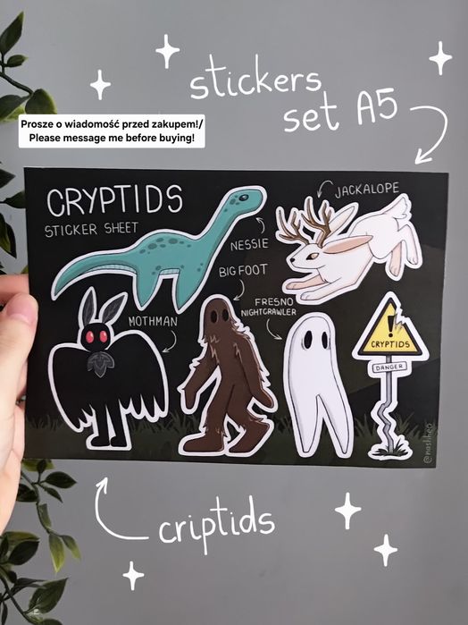 Sticker sheet cryptids