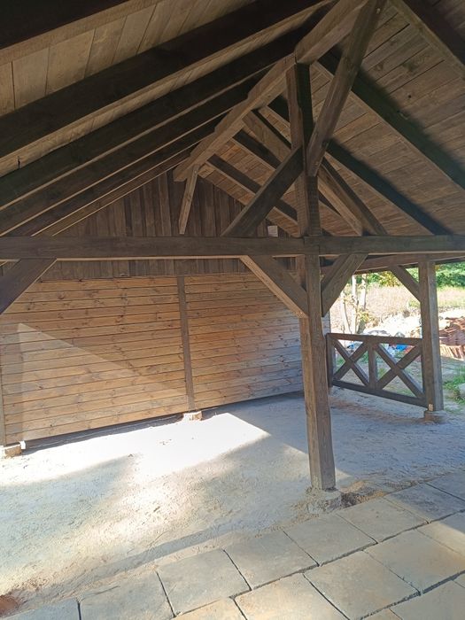 Wiata taras garażowa samochodowa ogrodowa altana drewniana